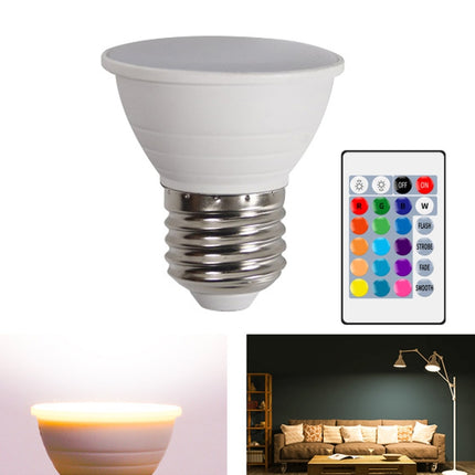 Energy-Saving LED Discoloration Light Bulb Home 15 Colors Dimming Background Decoration Light, Style: Milky White Cove E27(RGB Warm White)-garmade.com