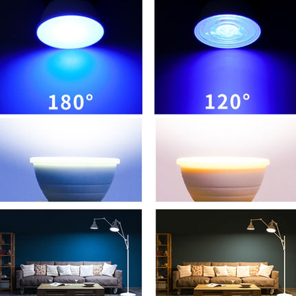 Energy-Saving LED Discoloration Light Bulb Home 15 Colors Dimming Background Decoration Light, Style: Milky White Cover GU10(RGB Warm White)-garmade.com