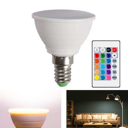 Energy-Saving LED Discoloration Light Bulb Home 15 Colors Dimming Background Decoration Light, Style: Milky White Cove E14(RGB Warm White)-garmade.com
