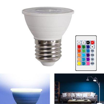 Energy-Saving LED Discoloration Light Bulb Home 15 Colors Dimming Background Decoration Light, Style: Transparent Cover E27(RGB White)-garmade.com