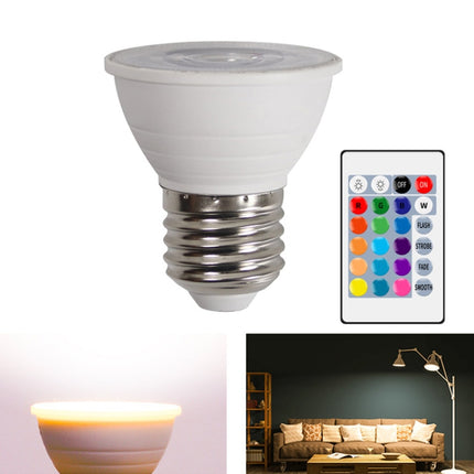 Energy-Saving LED Discoloration Light Bulb Home 15 Colors Dimming Background Decoration Light, Style: Transparent Cover E27(RGB Warm White)-garmade.com