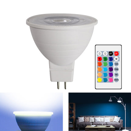 Energy-Saving LED Discoloration Light Bulb Home 15 Colors Dimming Background Decoration Light, Style: Transparent Cover MR16(RGB White)-garmade.com