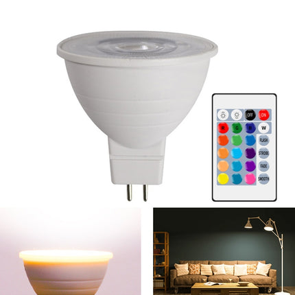 Energy-Saving LED Discoloration Light Bulb Home 15 Colors Dimming Background Decoration Light, Style: Transparent Cover MR16(RGB Warm White)-garmade.com