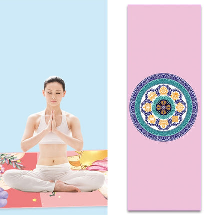 Home Yoga Towel Printing Portable Non-Slip Yoga Blanket, Colour: Dothy Flower Small + Silicone-garmade.com