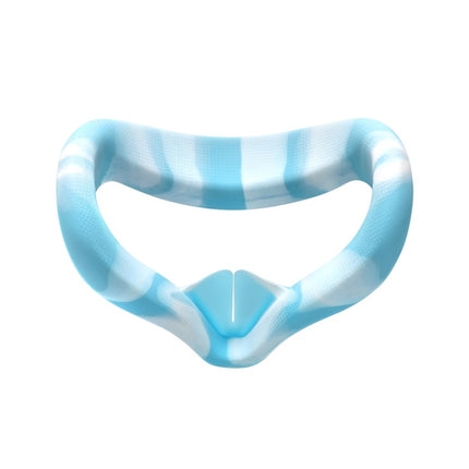 VR Silicone Eye Cover Anti-Sweat And Decontamination Color VR Goggles For Oculus Quest 2(White Blue)-garmade.com
