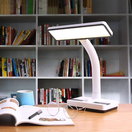 YAGE T104 LED Cold & Warm Light Eye Protection Table Lamp USB Rechargeable Dual-Use Stepless Dimming Table Lamp(Black White)-garmade.com