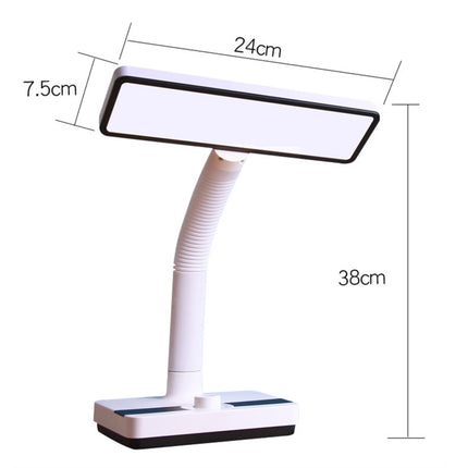 YAGE T104 LED Cold & Warm Light Eye Protection Table Lamp USB Rechargeable Dual-Use Stepless Dimming Table Lamp(Black White)-garmade.com