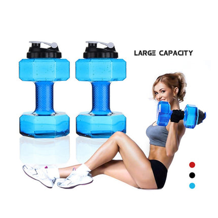 2 PCS Portable Home Fitness Dumbbell Water Bottle, Capacity: 2600ml(Black)-garmade.com