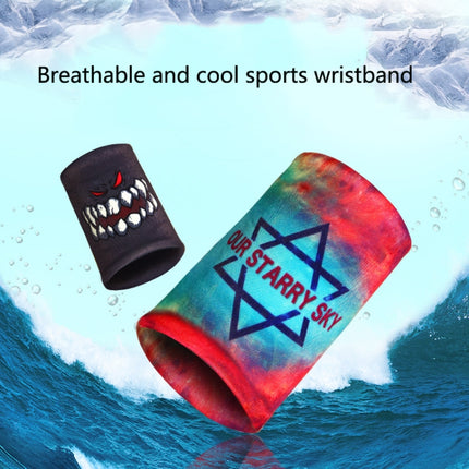 3 PCS Sports Fitness Elastic Wristbands Absorbing Sweat Playing Ball Riding Wiping Sweat Cold Wristbands, Specification: S(Big Mouth Beast)-garmade.com