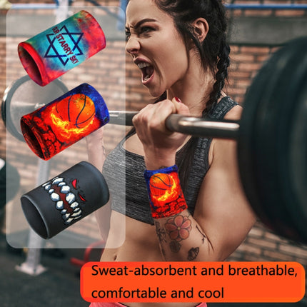 3 PCS Sports Fitness Elastic Wristbands Absorbing Sweat Playing Ball Riding Wiping Sweat Cold Wristbands, Specification: S(Basketball)-garmade.com