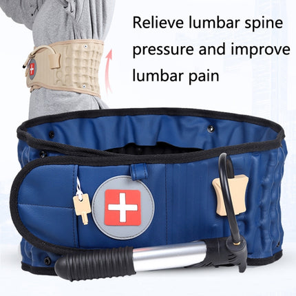 Lumbar Spine Inflated Traction Belt Lumbar Disc Pneumatic Waist Protective Belt, Specification: Free Size(Deep Blue)-garmade.com