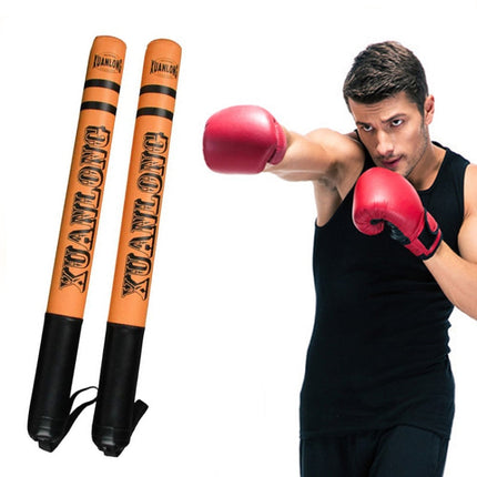 1 Pair XUANLONG PU Boxing Stick Target Sanda Stick Taekwondo Speed Training Equipment Fighting Reaction Target, Length: 57 Cm(Brightening Orange )-garmade.com