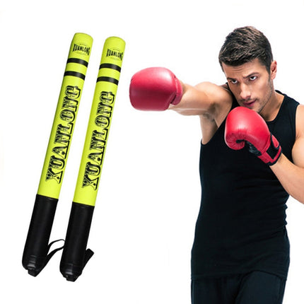 1 Pair XUANLONG PU Boxing Stick Target Sanda Stick Taekwondo Speed Training Equipment Fighting Reaction Target, Length: 57 Cm(Fluorescent Green )-garmade.com