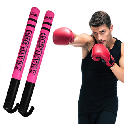 1 Pair XUANLONG PU Boxing Stick Target Sanda Stick Taekwondo Speed Training Equipment Fighting Reaction Target, Length: 57 Cm(Cool Pink )-garmade.com