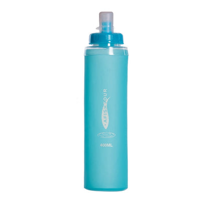 AFISHTOUR TPU Outdoor Sports Soft Water Bag Marathon Water Bottle Folding Water Bag, Capacity: 400ml (Blue)-garmade.com