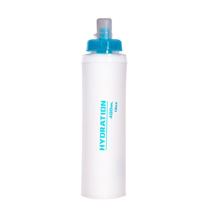 AFISHTOUR TPU Outdoor Sports Soft Water Bag Marathon Water Bottle Folding Water Bag, Capacity: 400ml (Transparent)-garmade.com