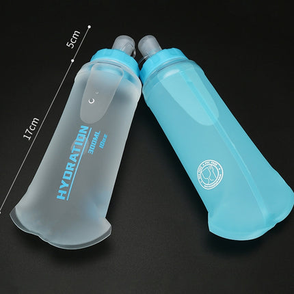 AFISHTOUR TPU Outdoor Sports Soft Water Bag Marathon Water Bottle Folding Water Bag, Capacity: 300ml (Blue)-garmade.com