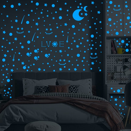 3 Packs Luminous Home Decoration Combination Wall Sticker, Specification: 407PCS Dot Blue-garmade.com