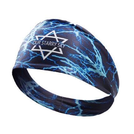 2 PCS Sports Fitness Antiperspirant Headband Sweat-Absorbent Headband Sweatband(Lightning)-garmade.com
