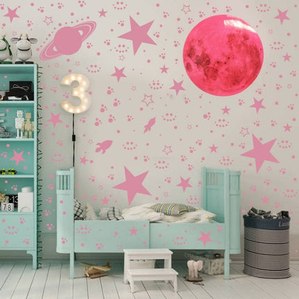 2 Packs AFG3387 Moon Star Spaceship Luminous Wall Sticker, Specification: 1788PCS Green-garmade.com