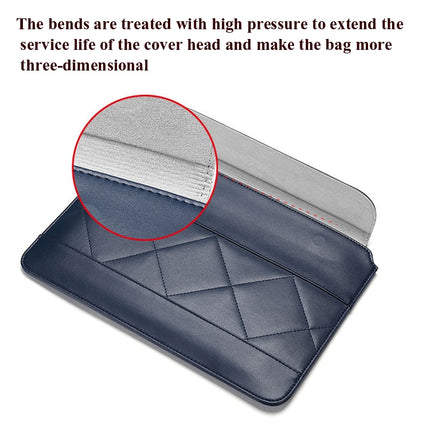 Microfiber Leather Thin And Llight Notebook Liner Bag Computer Bag, Applicable Model: 14-15 inch(Blue)-garmade.com