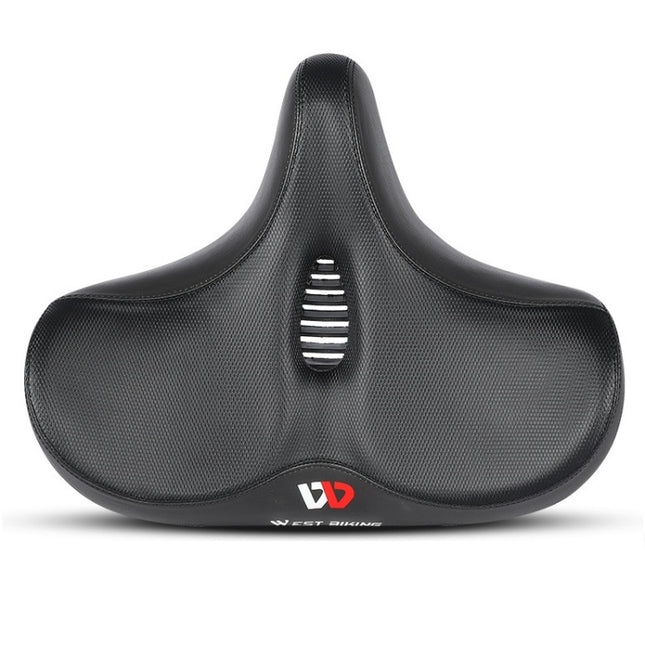 WEST BIKING Bicycle Riding Big Butt Comfortable Saddle(Black Hollow Windshield)-garmade.com