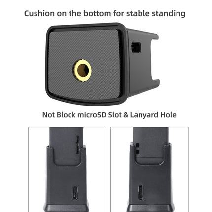 Sunnylife OP2-DZ9434 Desktop Charging Base Bracket With Type-C Charging Port 1/4 Inch Adapter For DJI Osmo Pocket 2(Black)-garmade.com