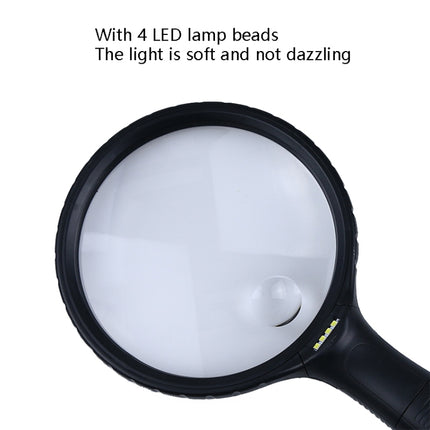XT-4986E Handheld With Light Magnifier 10 Times Acrylic Lens Portable Magnifying Glass-garmade.com