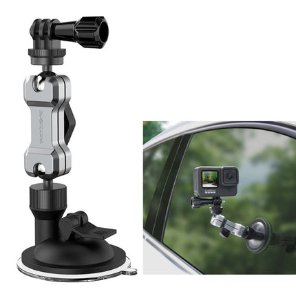 Sunnylife TY-Q9415 Aluminum Alloy Phone Holder Car Suction Cup Bracket Holder for GoPro HERO10 Black / HERO9 Black / HERO8 Black / HERO7 /6 /5 /5 Session /4 Session /4 /3+ /3 /2 /1, DJI Osmo Pocket 2 / Osmo Action, Insta360 One R, and Other Action Cameras-garmade.com