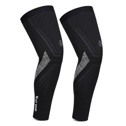 WEST BIKING Autumn & Winter Cycling Warmth Velvet Cold-Proof Leg Cover Outdoor Sports Equipment, Size： M-garmade.com