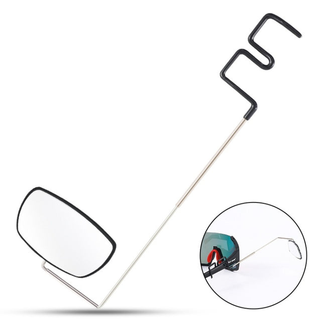 2 PCS WEST BIKING Bicycle Riding Glasses Mini Rearview Mirror Multi-Angle Adjustable Flat Mirror(Black)-garmade.com
