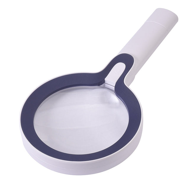 XT-8013 With 29 LED Lights 3 Gelling Touch Switch Magnifier 2 Times / 13 Times Hand-Held Magnifying Glass(White+Dark Blue)-garmade.com