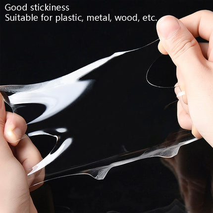 2mm x 3cm x 3m Transparent Double-Sided Adhesive Nanotic Tape Water Washing Non-Trace Tape-garmade.com