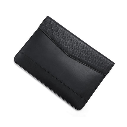 Horizontal Embossed Notebook Liner Bag Ultra-Thin Magnetic Holster, Applicable Model: 13-14 inch( Black)-garmade.com