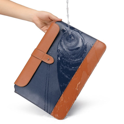 Horizontal Microfiber Color Matching Notebook Liner Bag, Style: Liner Bag (Blue + Brown), Applicable Model: 11 -12 Inch-garmade.com