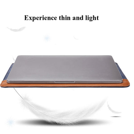 Horizontal Microfiber Color Matching Notebook Liner Bag, Style: Liner Bag (Blue + Brown), Applicable Model: 13 -14 Inch-garmade.com