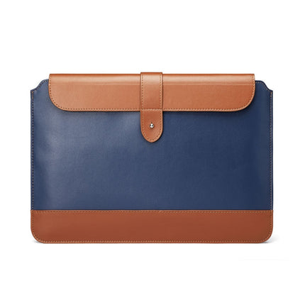 Horizontal Microfiber Color Matching Notebook Liner Bag, Style: Liner Bag (Blue + Brown), Applicable Model: 14-15.4 Inch-garmade.com