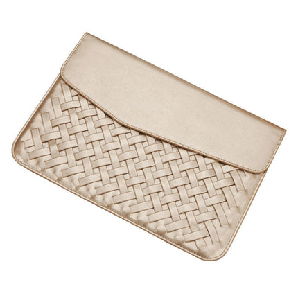 Hand-Woven Computer Bag Notebook Liner Bag, Applicable Model: 11 inch (A1370 / 1465)(Golden)-garmade.com