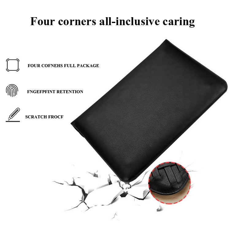 Hand-Woven Computer Bag Notebook Liner Bag, Applicable Model: 15 inch (A1707 / 1990/1398/2141)(Black)-garmade.com