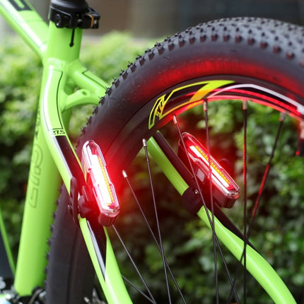 Bicycle Light USB Charging LED Warning Light Night Riding COB Tail Light, Specification: 7505B Red White Light-garmade.com