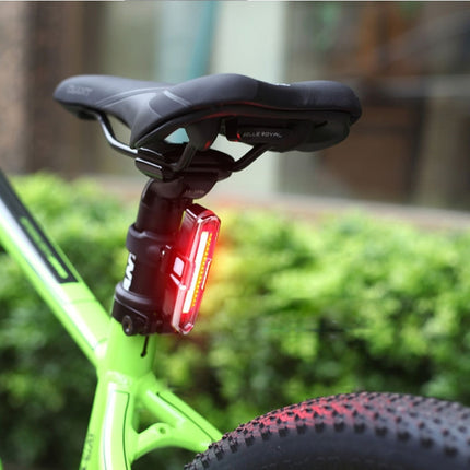 Bicycle Light USB Charging LED Warning Light Night Riding COB Tail Light, Specification: 7505B Red White Light-garmade.com