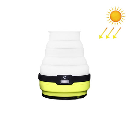 GOOFY DT-7107A Outdoor Solar USB Rechargeable Camping Light Portable Retractable Multifunctional LED Tent Light(Green)-garmade.com