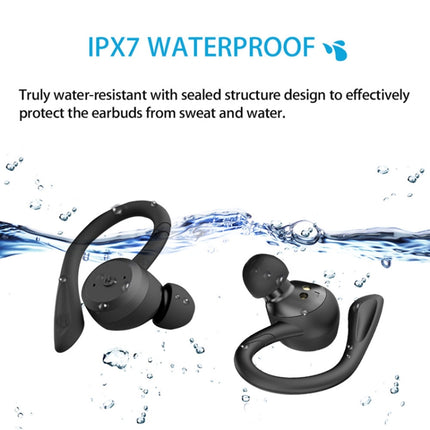 BE1032 Ear-mounted Waterproof Sports TWS Wireless Bluetooth Earphone(Rose Red)-garmade.com