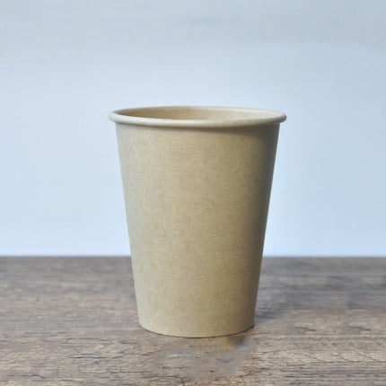 100 PCS 12oz Cattle Card Thickened kraft Paper Corrugated Coffee Cup-garmade.com
