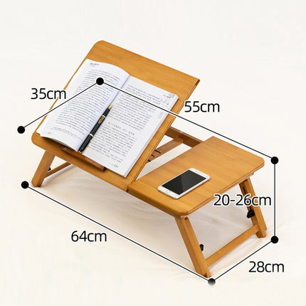 741ZDDNZ Bed Use Folding Height Adjustable Laptop Desk Dormitory Study Desk, Specification: Medium 64cm-garmade.com
