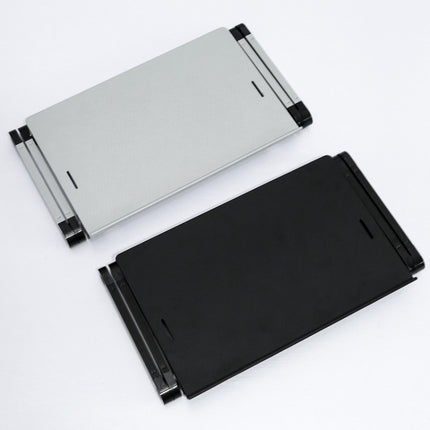 T8 Aluminum Alloy Folding & Lifting Laptop Desk Office Desk Heightening Bracket with Mouse Board (Black)-garmade.com