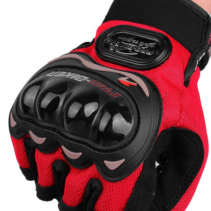 PRO-BIKER PRO01C Outdoor Cycling Glove Motorcycle Anti-Drop Safety Protection Half-Finger Glove, Specification: M(Black)-garmade.com