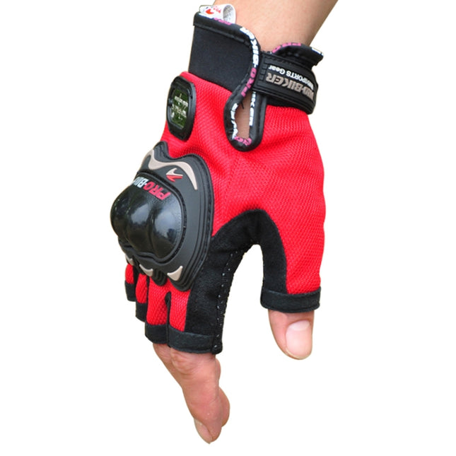 PRO-BIKER PRO01C Outdoor Cycling Glove Motorcycle Anti-Drop Safety Protection Half-Finger Glove, Specification: XL(Red)-garmade.com