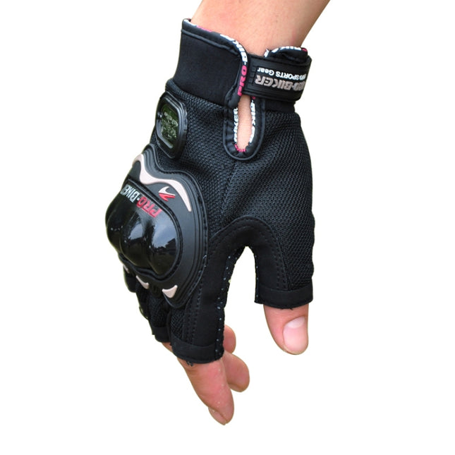 PRO-BIKER PRO01C Outdoor Cycling Glove Motorcycle Anti-Drop Safety Protection Half-Finger Glove, Specification: XXL(Black)-garmade.com