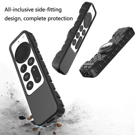 2 PCS Remote Control All-Inclusive Protective Cover, Applicable Model: For Apple TV 4K(Black)-garmade.com